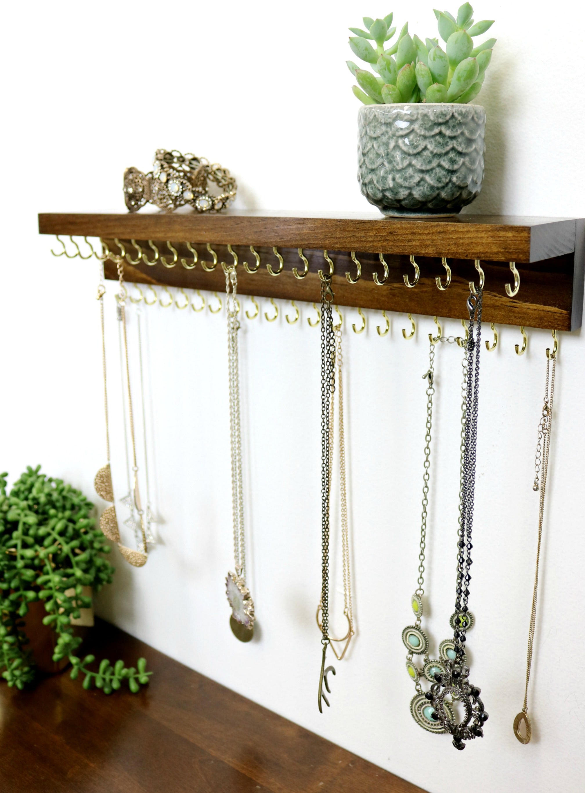 Jewelry Organizer With Shelf | Necklace Holder